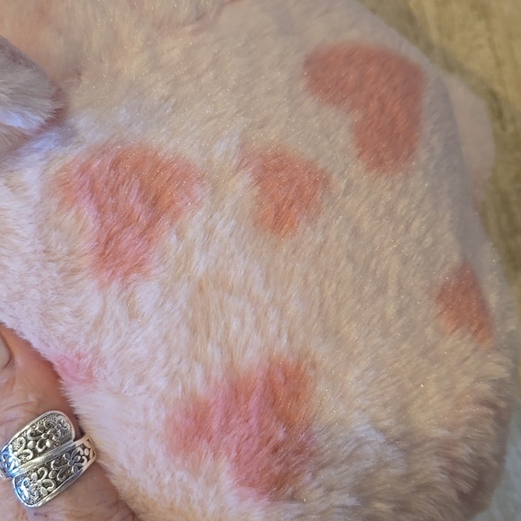 New Plush Piggy Bank with Hearts - Picture 4 of 8